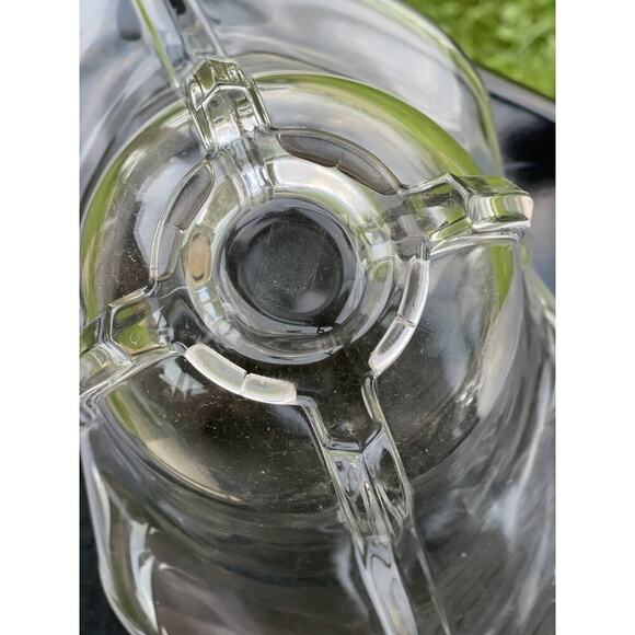 Vintage Duncan Miller Glass‎ Clear Crimped Flared Pointed Console Vase Bowl - Picture 7 of 12